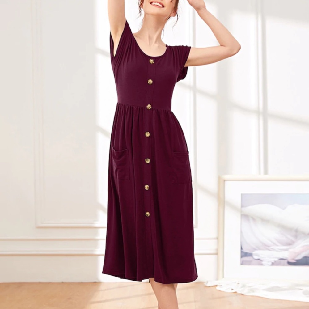 Burgundy Midi Dress size small